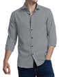 Finivo Fashion MenS Casual Cotton Plain Button Down Shirts Full Sleeve Textured Summer Beach Shirt For Men Grey