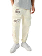 The Souled Store Official Peanuts: Comics Street Champ Men and Boys Drawstring Off-White Oversized Joggers Casual Lounge Fashion