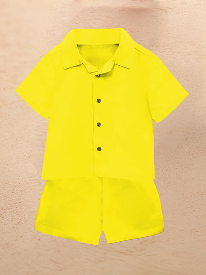 A.T.U.N. (ALL THINGS UBER NICE) Boys Solid Two Piece Set | Co-Ord Set for Boys