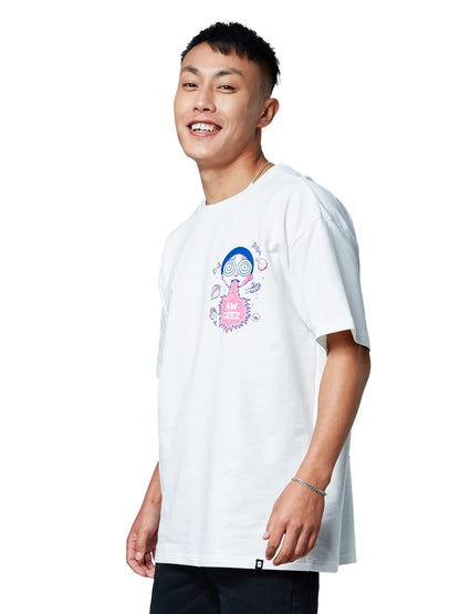 The Souled Store Official Rick and Morty: Aw GeezWhite Oversized T Shirts for Men Baggy Off-Shoulder Loose Fit Relaxed Drop Shou