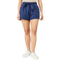 Fabindia Cotton Linen Blue Solid Thigh Length Mid-Rise Comfort Fit Women Shorts (2096380Blue