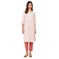 Fabindia WomenS Cotton Printed Regular Kurta Knee Length (1029119White_White,Red