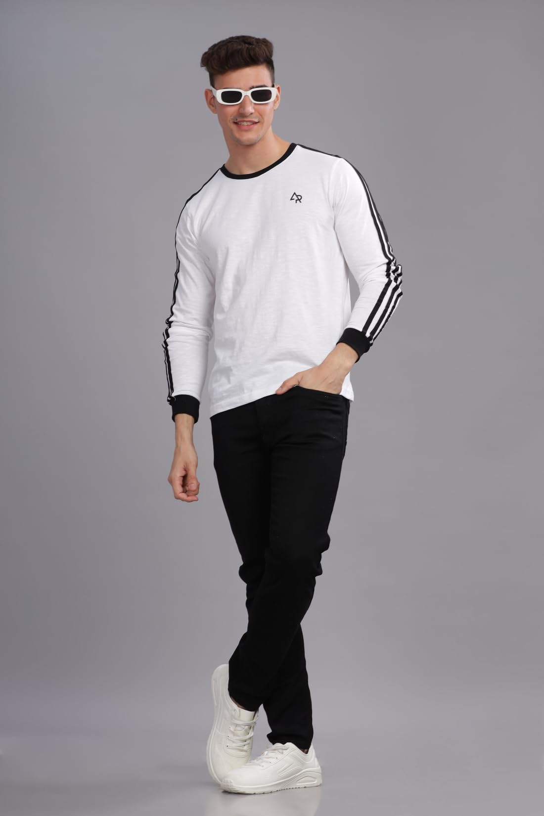 ADRO Full Sleeve Tshirt for Men | Full T Shirt for Men | 100% Slub Cotton Tshirt | Full Sleeve T-Shirt | Mens Full Sleeves T Shi