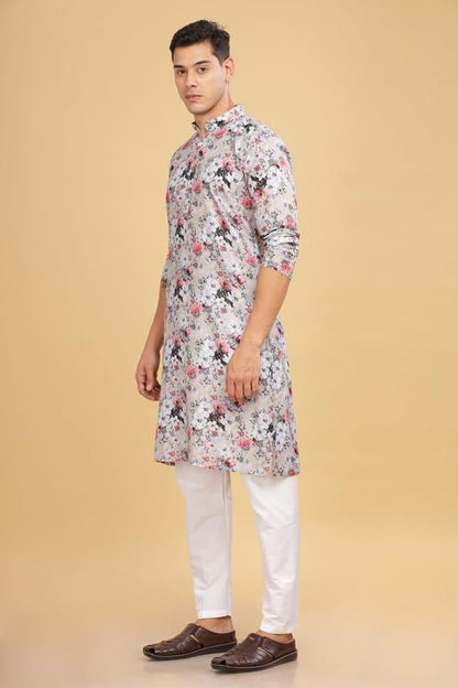 Be Active MenS Cotton Blend Regular Kurta (My0020 0_Multicolour