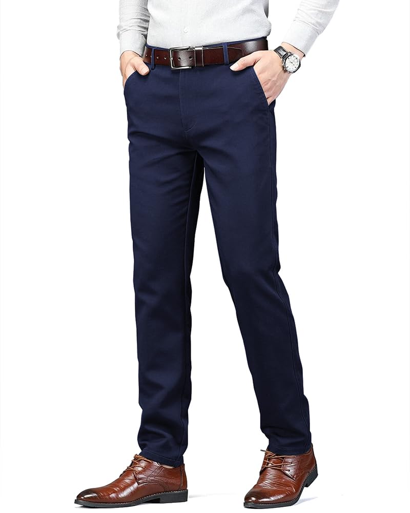 Noble Monk Regular Fit Mens Wear Formal Pant Navy Blue