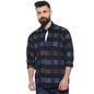 Campus Sutra Mens Multi-Coloured Checked Colour-Blocked Button Up Shirt Regular Fit for Casual Wear | Stylish Modern Clothing S