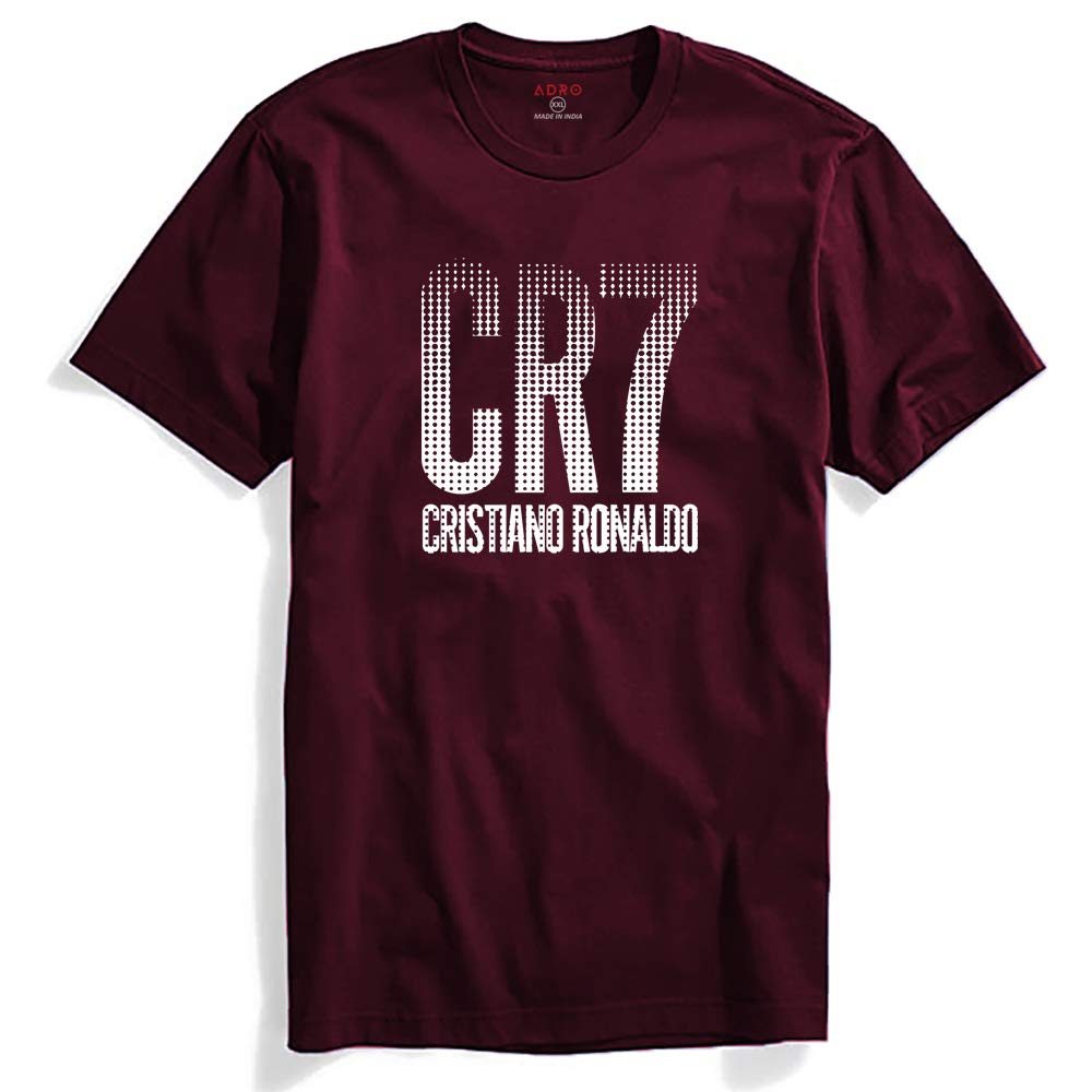 ADRO Design Printed T-Shirts for Men & Women (RNR-S35-CR07-BG_Maroon)