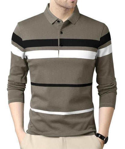 Noble Monk MenS Regular Fit Polo T Shirt |Full Sleeves |Collar Tshirts | Casual T-Shirt For Men