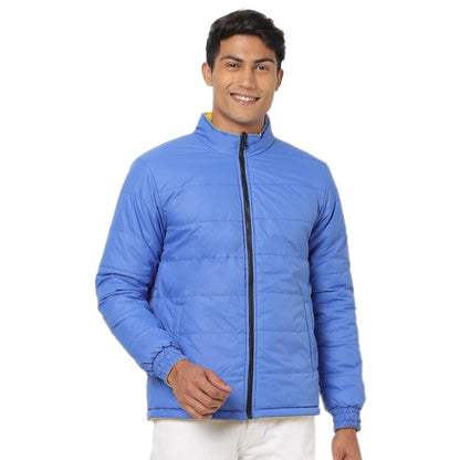 Bewakoof Mens Solid Regular Fit Full Sleeve Round Neck Poly Blend Reversible Puffer Jacket