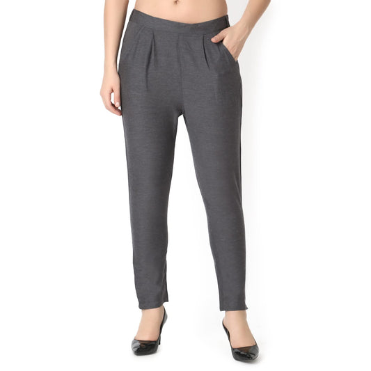 Leriya Fashion Women Casual Formal Western Stylish Rayon Trouser Regular Fit Plain Pyajama Pants Lowers Bottomwear Officewear Jo