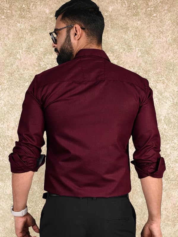 Tee Projekt Casual Shirt for Men Regular Fit Long Sleeve Shirt Suitable for Event Formal Wear