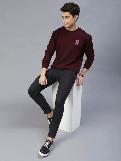Rigo Cotton & Fleece Printed Round Neck Sweatshirt for Men | Full Sleeves Sweatshirt for Men | Casual Wear Stylish Sweatshirts f