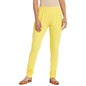 Fabindia Women's Mustard Cotton Blend Solid Churidar