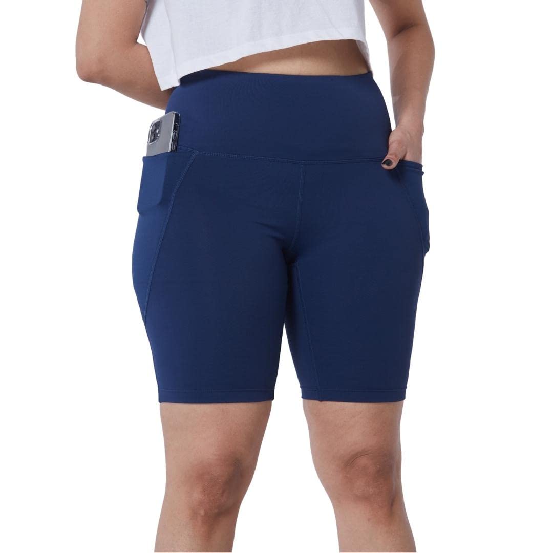 BlissClub Women The Ultimate Cycling Shorts| Cycling Shorts for Women| High-Waist| 3 Pockets| Squat-Proof | Cloudsoft Fabrics |