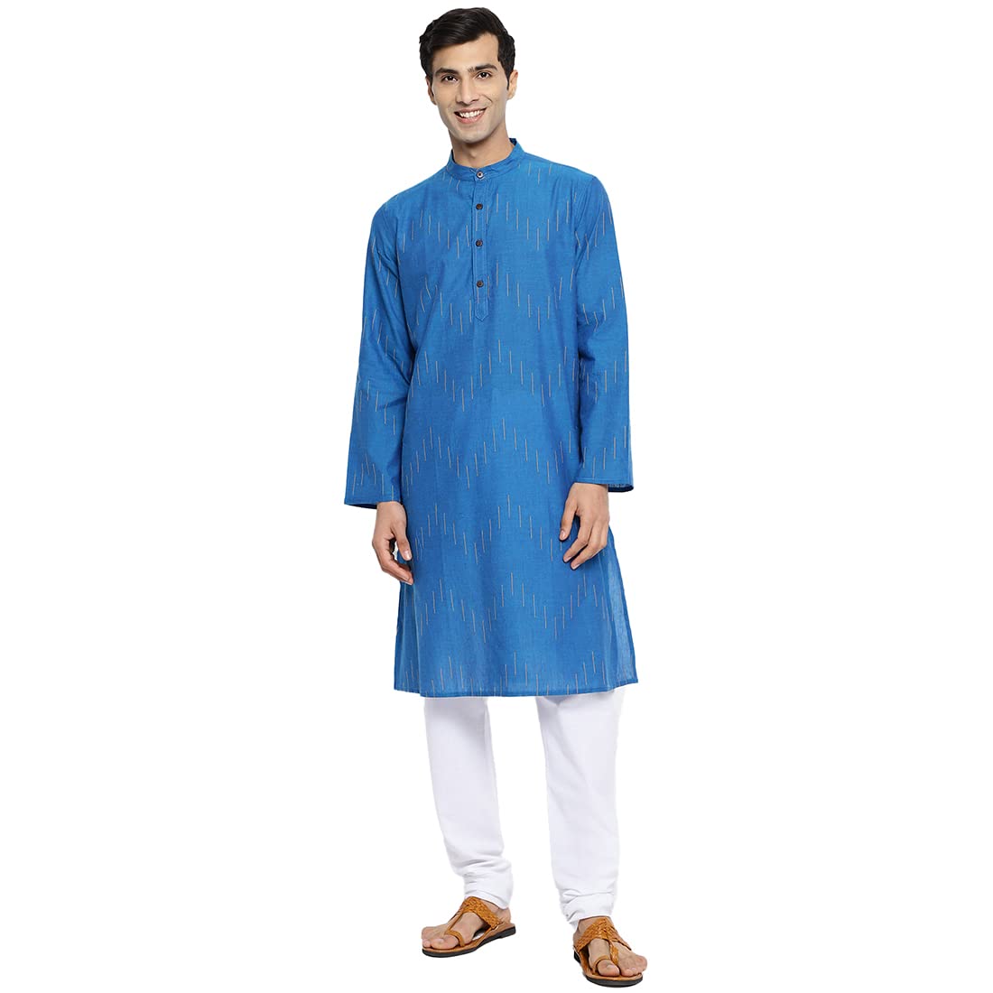 Fabindia Men's Cotton Dobby Relaxed Kurta