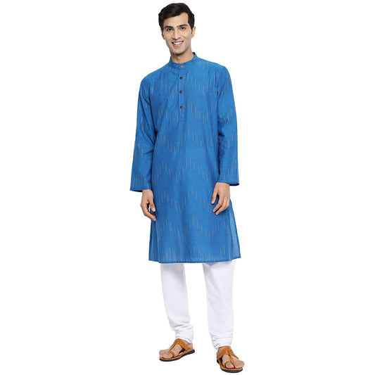 Fabindia Men's Cotton Dobby Relaxed Kurta