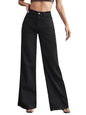 KOTTY Womens High Rise Cotton Lycra Regular Fit Solid Jeans Jade Black