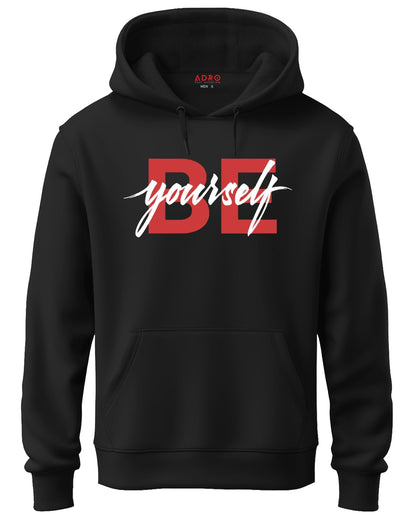 Adro Men'S Cotton Neck Hooded Sweatshirt (H20-M-Byo-Bl_Black_Xl)