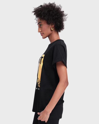 Bewakoof Womens Printed 100% Cotton T-Shirt - Boyfriend Fit, Round Neck, Half Sleeve