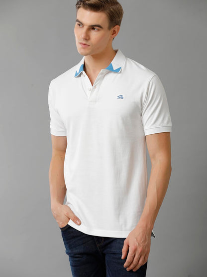 ADRO Premium Cotton Polo for Men (PN23-H-PLN-WH_White)