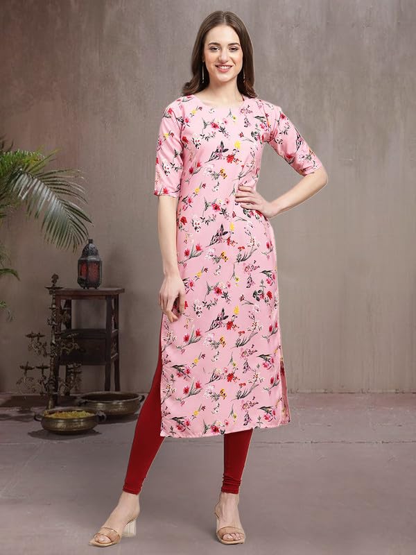 Pinkmint Elegant Printed Crepe KurtiS For WomenS (Pack Of 5)