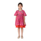 Fabindia Kids Rayon Blend Printed Dress Pink_4-6Y