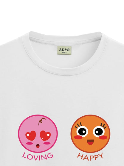 ADRO T Shirts for Boys & Girls || Emotions of Smiley Printed T-Shirt || Ages 3-14 || 100% Cotton Round Neck Tshirt for Boys & Gi