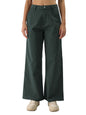 The Souled Store Solids: Amanzi Cotton Blend Wide Leg Fit Pants for Women and Girls - Comfortable and Stylish Bottoms for Everyd
