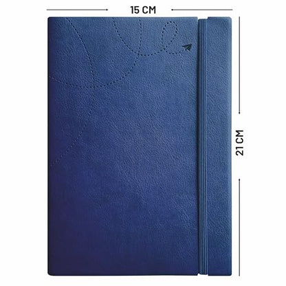Anupam A5 Flxy Notebook | 192 Pages | College Ruled Notebook | 80 Gsm Paper | Leather Textured Pu With Timeless Paper Plane Impr
