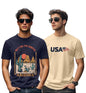 Veirdo Mens 100% Cotton Regular Fit Front Printed Short Sleeve T-Shirt Combo