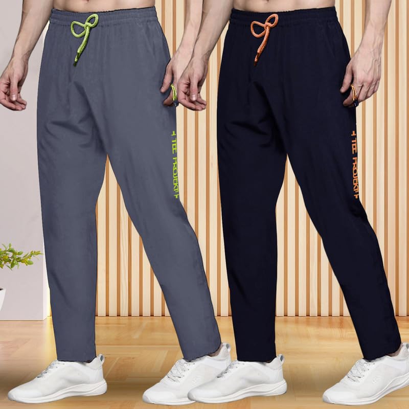 Pinkmint Combo Track Pant for Men Soild with Pocket Active Wear ll Gym Wear (Pack of 2)