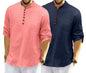 Royalscout MenS Cotton Polyester Blend Solid Regular Fit Full Sleeve Short Kurta | Ethnic, Lightweight Summer Kurta For Daily &