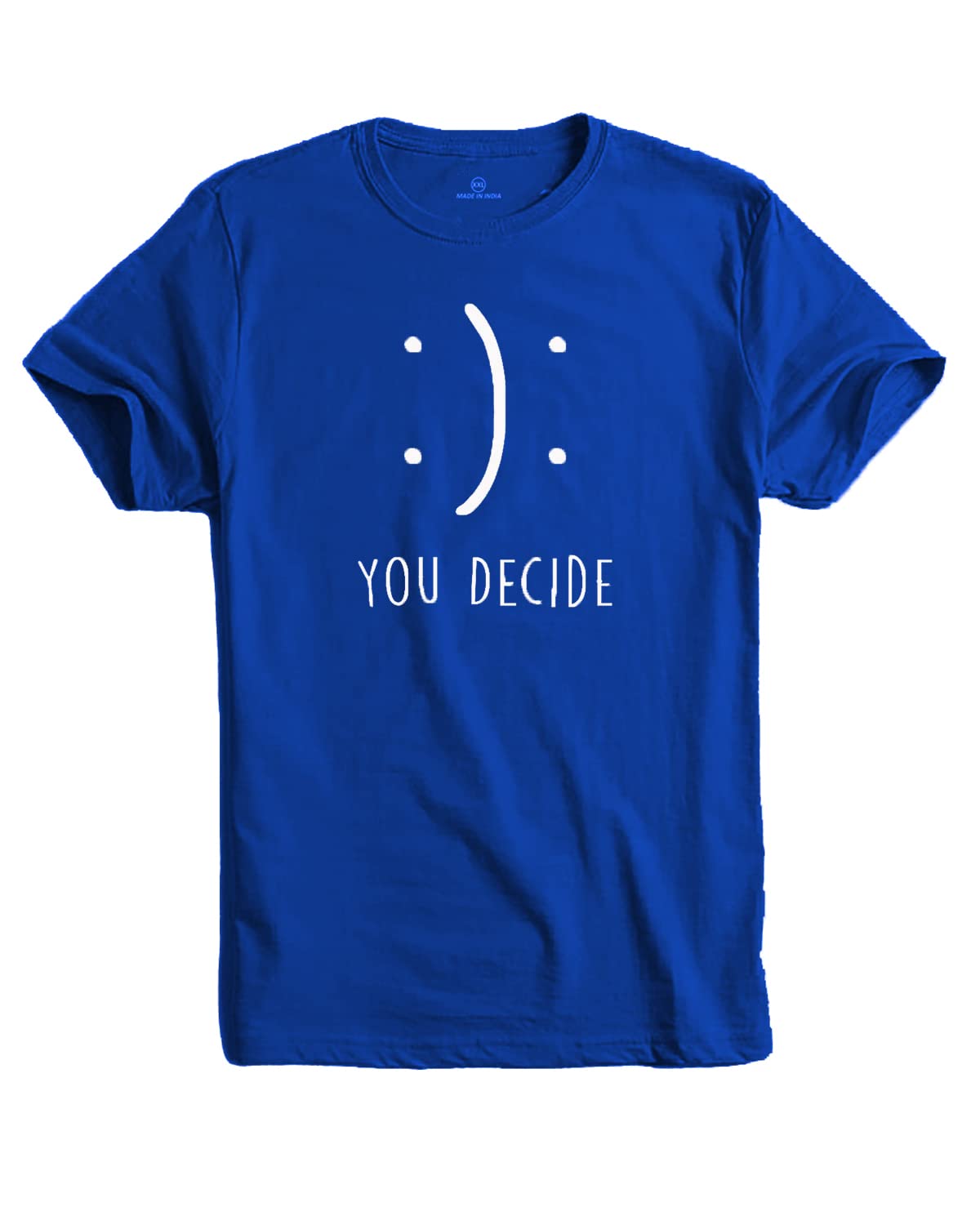 ADRO You Decide Mens Printed T-Shirts (RNR-M-DEC-RB_Royal Blue)