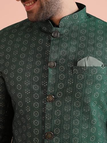 Kisah Kurta Sherwani Set For Men  Silk Blend Jacquard Textured Indo Western Kurta With Churidar | Designer Ethnic Outfit For Wed
