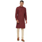 Fabindia MenS Cotton Solids Comfort Kurta_Maroon_S