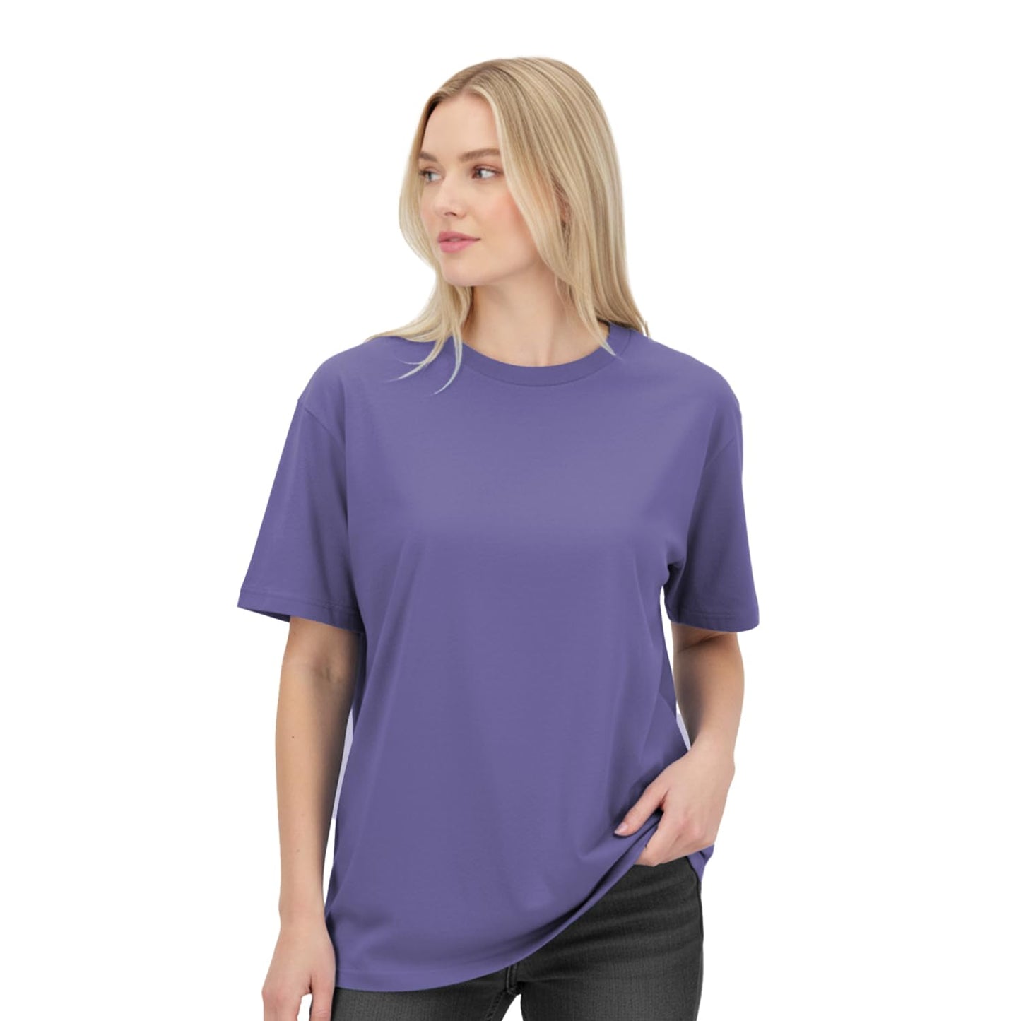 Nobero WomenS Solid Oversized Fit T-Shirt (1W-Twrt-R0040_Future Dusk