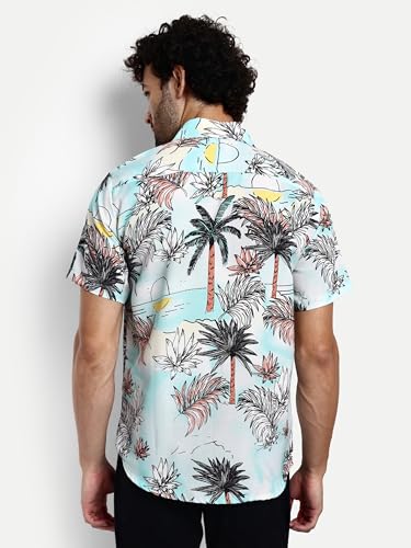 Greciilooks Mens Rayon Casual Shirt Regular Fit Men Casual Shirt (Multicolor, X-Large)