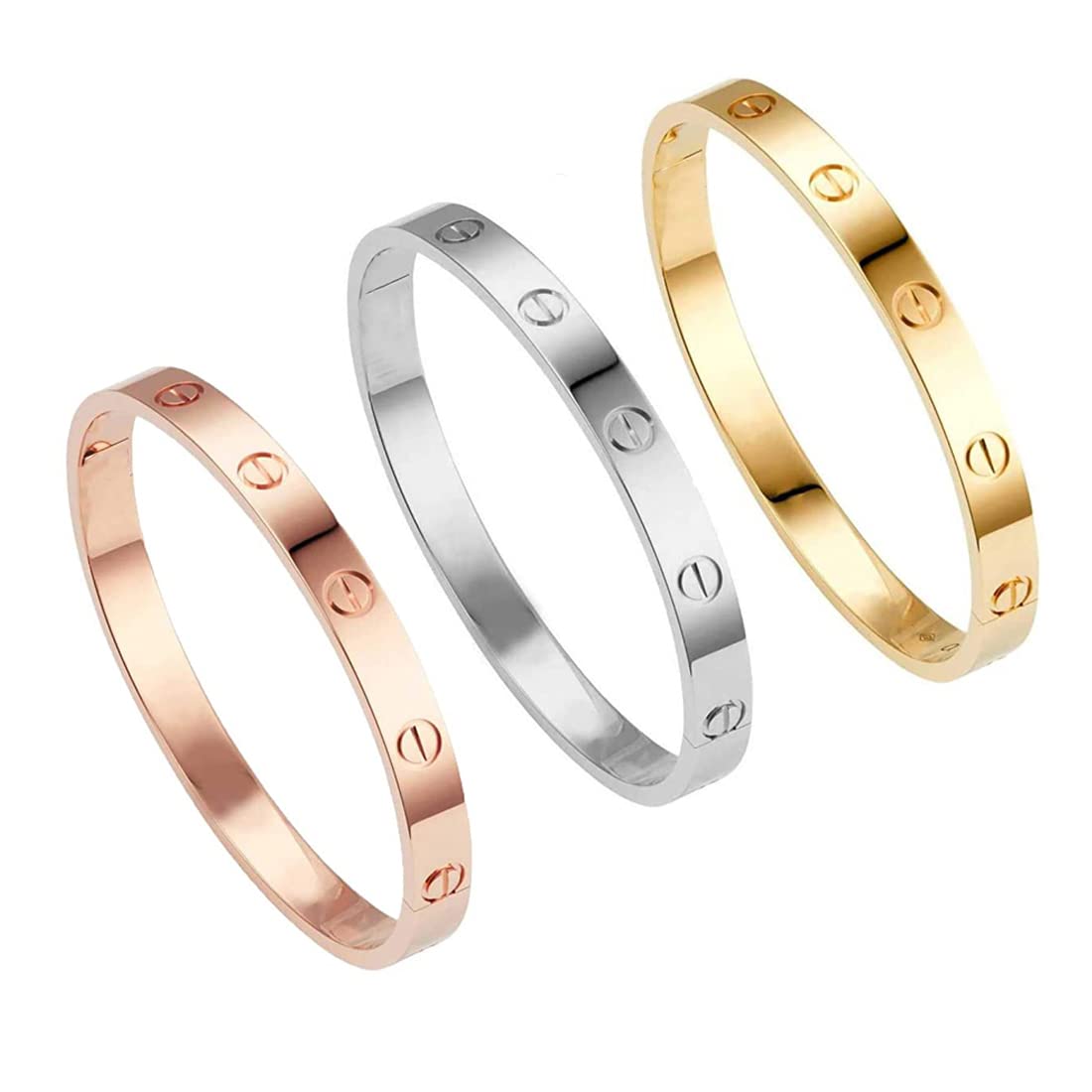 Jewels Galaxy Stylish Rose Gold Plated Bracelet Jewellery For Women (Style 12) (SMNJG-CB-BNGK-7682)