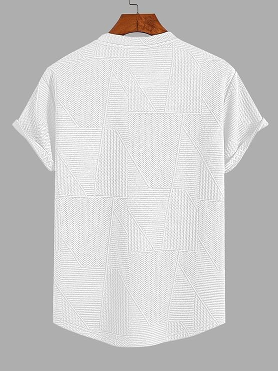 Greciilooks T Shirt For Men Cotton | Textured Oversized Fit Man T-Shirt | Round Neck Half Sleeve Men T-ShirtS