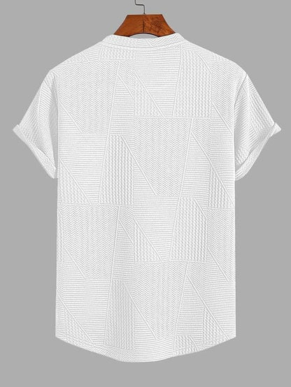 Greciilooks T Shirt For Men Cotton | Textured Oversized Fit Man T-Shirt | Round Neck Half Sleeve Men T-ShirtS