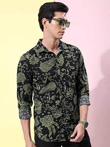 Ketch MenS Slim Fit Shirt (Khsh001362_Olive