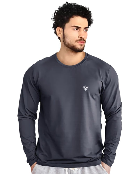 Eyebogler Men Dry Fit Round Neck Full Sleeve Activewear Tshirt