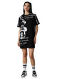 Bewakoof Heavy Duty 1.0 Official Disney Merchandise WomenS All Over Printed Oversized Fit Half Sleeve Round Neck Terry T-Shirt