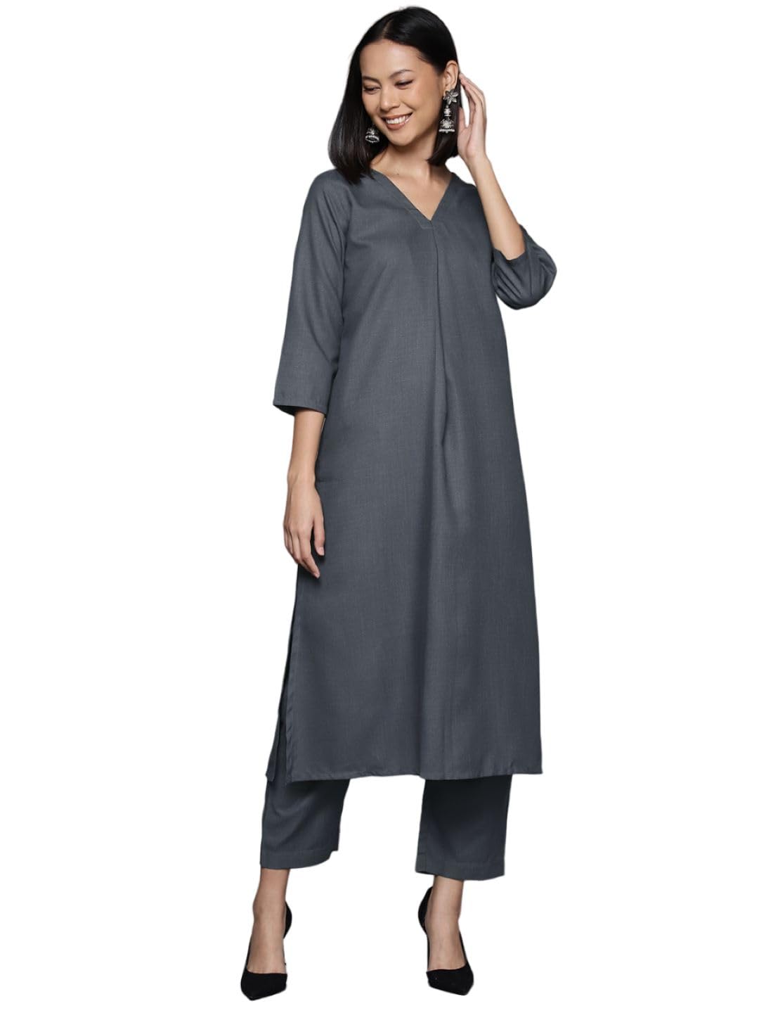 Varanga WomenS Silk Blend Kurta Set  Elegant Traditional Ethnic Wear With Dupatta And Bottom For Women