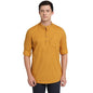 Turtle Men Pure Cotton Printed Kurta Shirts Yellow