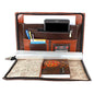 Eclet Size Document File Folder Certificates, Legal Paper Holder PU Leatherette Material Professional Waterproof Chain File Offi