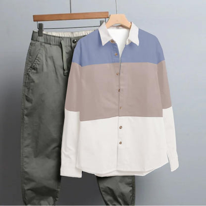 BE ACTIVE Mens Regular Fit Casual Shirt|| Cotton Stylish Full Sleeves Shirt for Men Blue