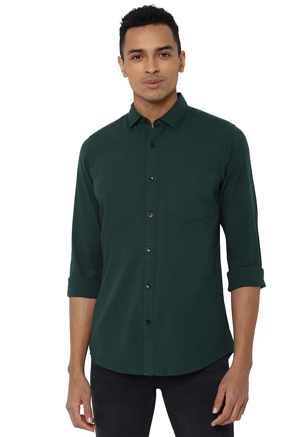 Allen Solly Men Slim Fit Solid Casual Shirt