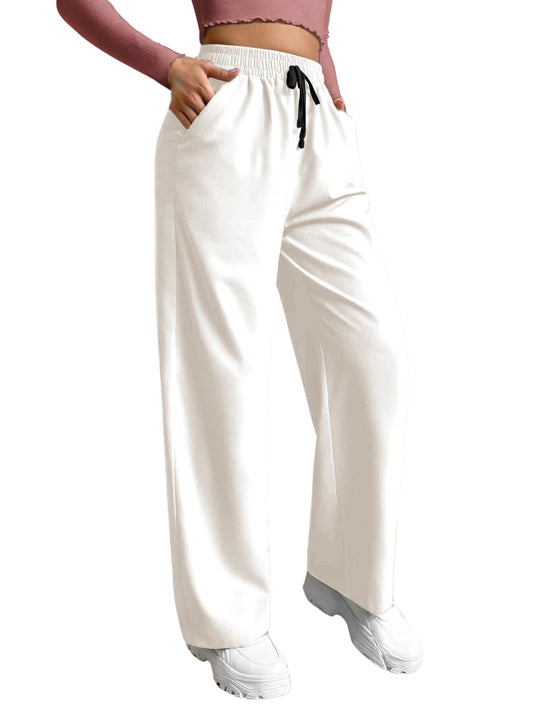 Leriya Fashion High Waist Trousers For Women  Flared Korean Style Formal Pants | Elegant Workwear For Office, College & Events W