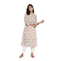 Fabindia Women Printed Slim Fit Long Kurta Cotton_Xl Off White